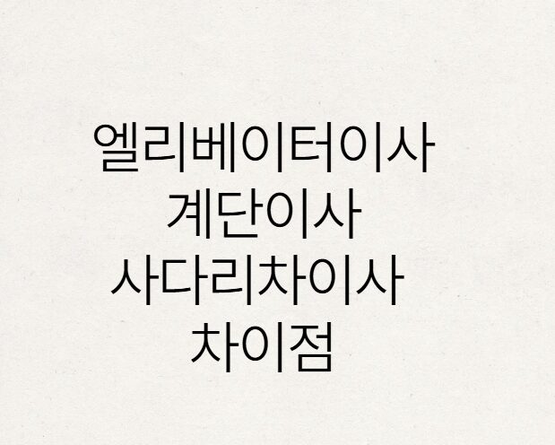 엘리베이터이사