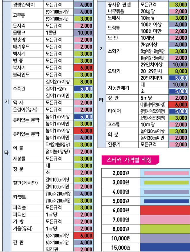 천안 대형폐기물 스티커3